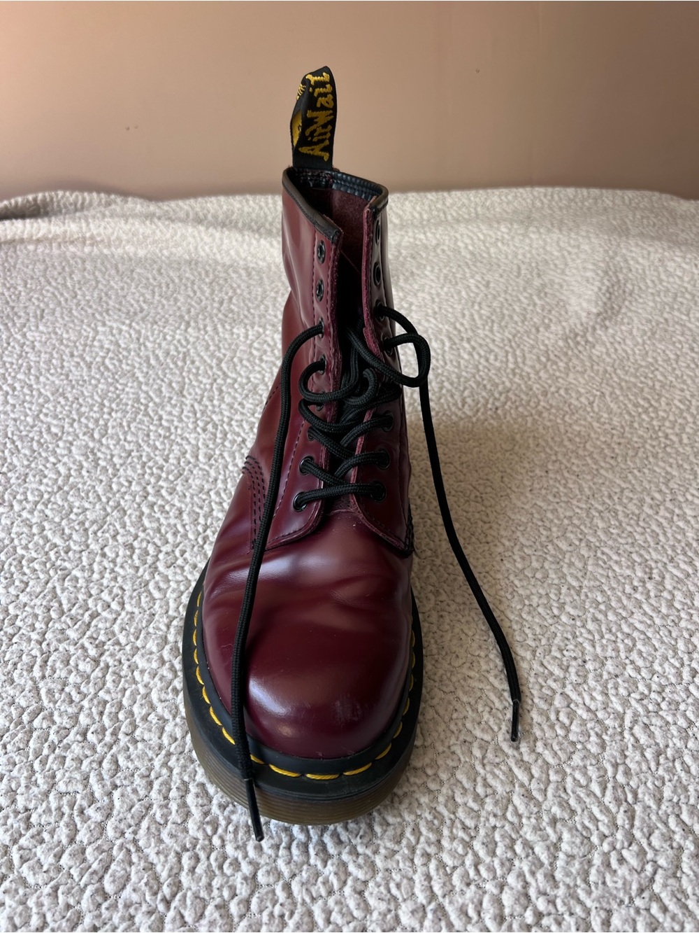 Right Boot Only Dr. Martens 1460 Red Leather Mens 8 Womens 9 EU 41 Replacement